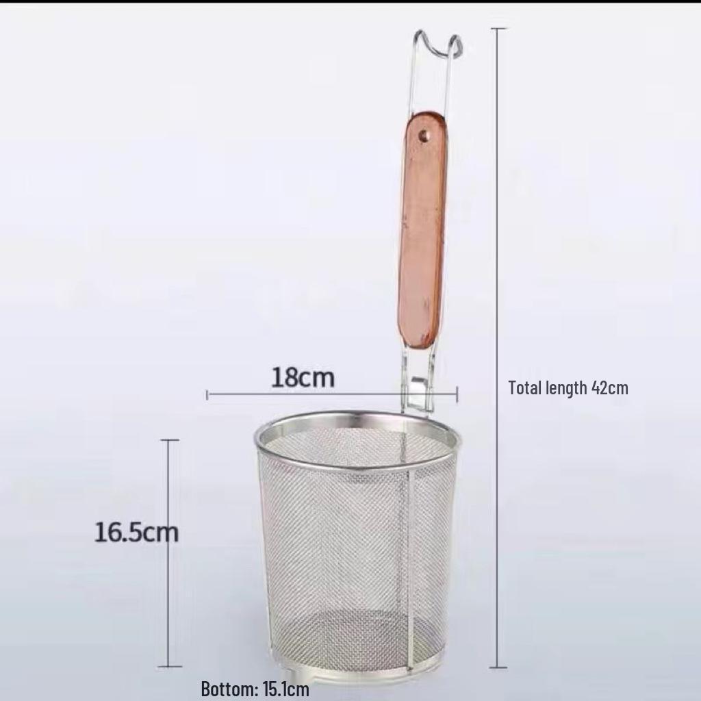 304 Stainless Steel Noodle Skimmer Ladle - Large Strainer for Mala Tang and Soup