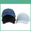 Cotton Denim Baseball Cap With Floral Embroidery For Summer Outdoor Casual Wear