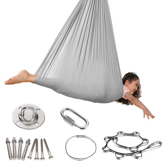Kids Therapy Sensory Swing Stretch Indoor Outdoor Special Needs Cuddle Swing Anxiety Relief Kids Adults Ceiling Hanging Aerial Yoga