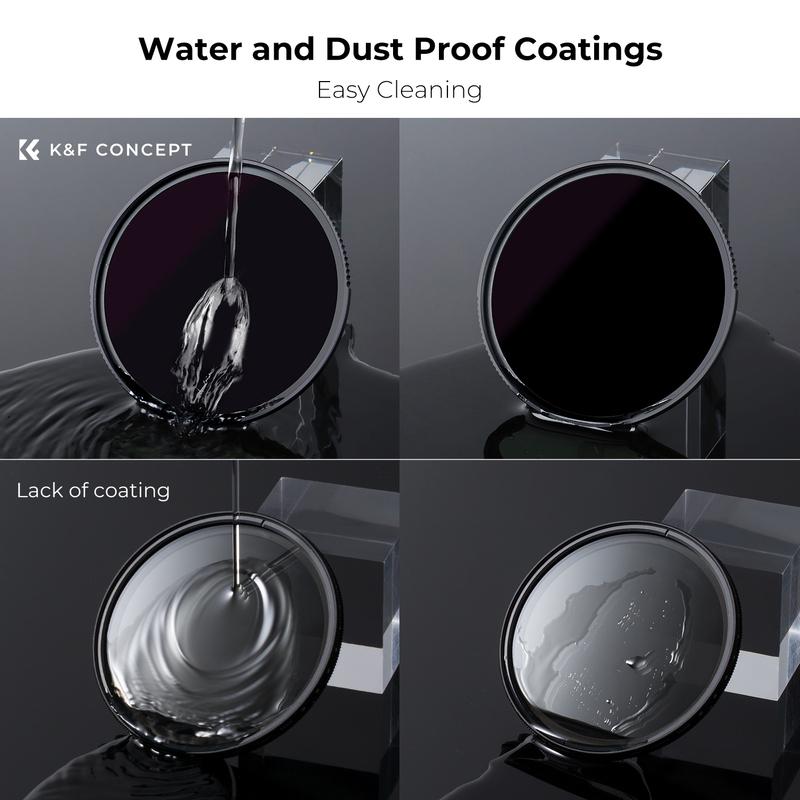 K&F Concept ND100000 Solar Filter 28-Layer Neutral Density 16.6-Stop Filters for Camera Lens Accessories 49mm-95mm Nano-X Series
