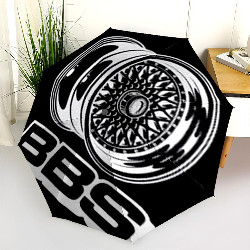 BBS Wheels: Precision Style Folding Umbrella 8 Paraphenoid Bones Suitable for All Seasons Sun Umbrella Outdoor Travel