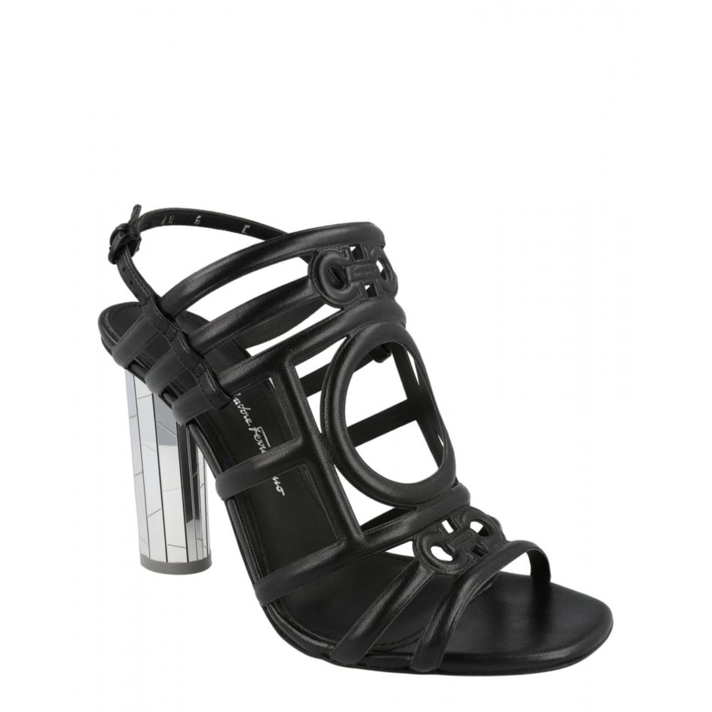 Salvatore Ferragamo Florenza Slingback Sandals Black
