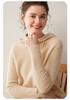 2025 Women's Thickened Cashmere Cable Knit Hoodie - Age-Reducing Loose Fit Pullover Sweatshirt
