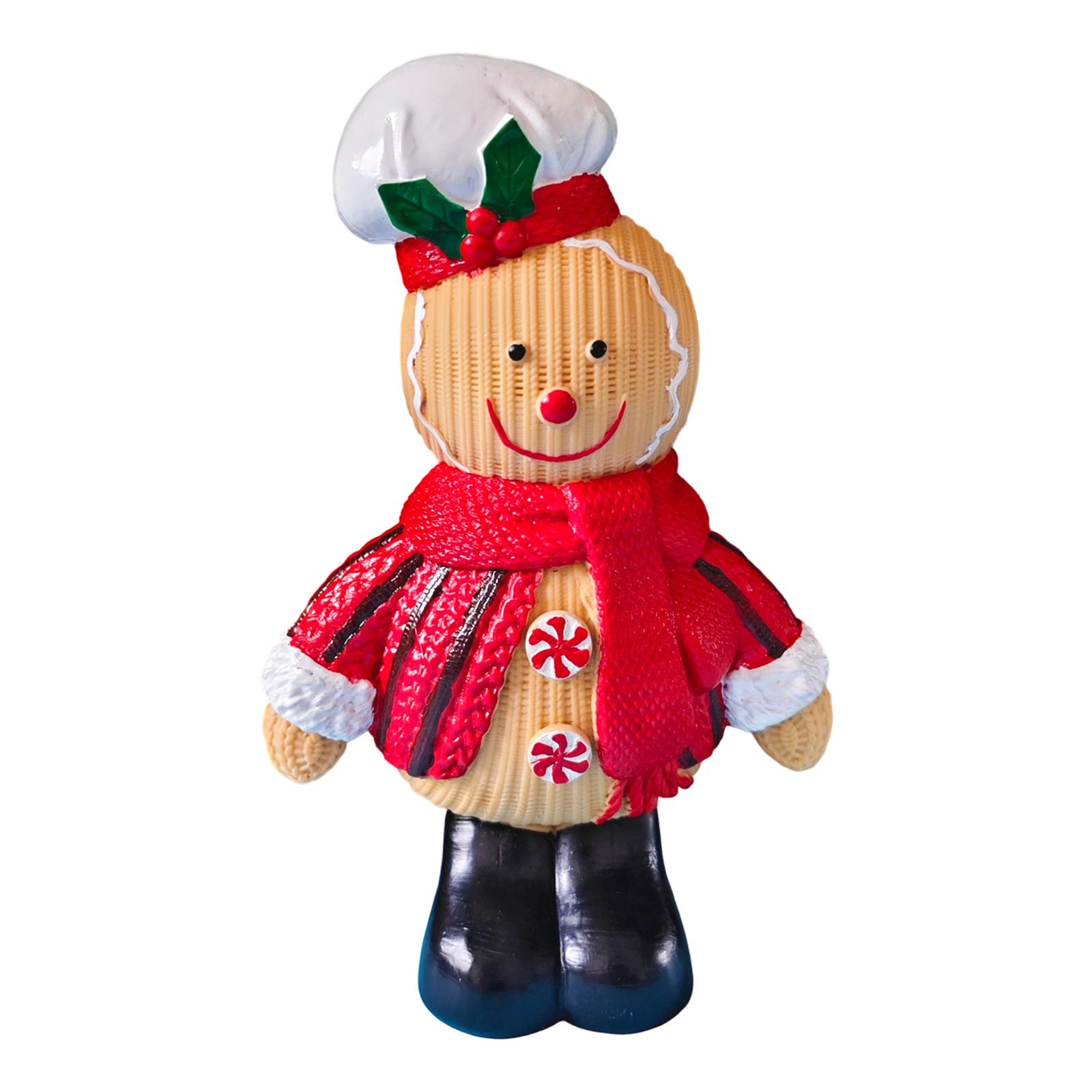 

Christmas Man Standing Doll Resin Craft Cookie Man Layout Decoration Fun Ornaments One Size