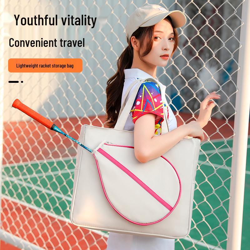 Spot Single Shoulder Tennis & Badminton Bag with Shoe Compartment, Large Capacity, Lightweight Sports Training, Professional Racket Bag