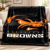 Cleveland Browns Blanket Flannel Blanket Soft Cozy Plush Throw for Sofa Bed Lightweight Home Decoration Outdoor Camping