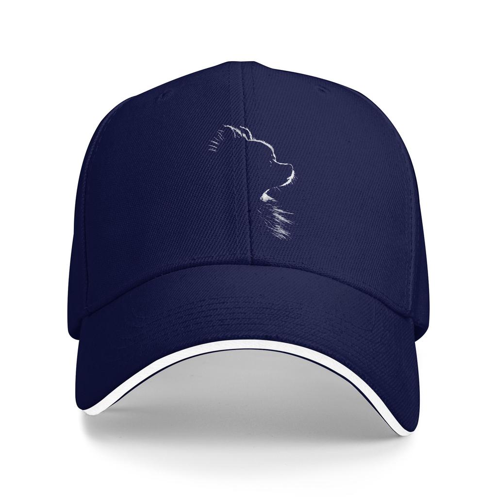 Retro Pomeranian Silhouette Casual Baseball Cap Summer Trucker Hat Sunscreen Outdoor Sports Snapback Cap Men Funny Baseball Caps