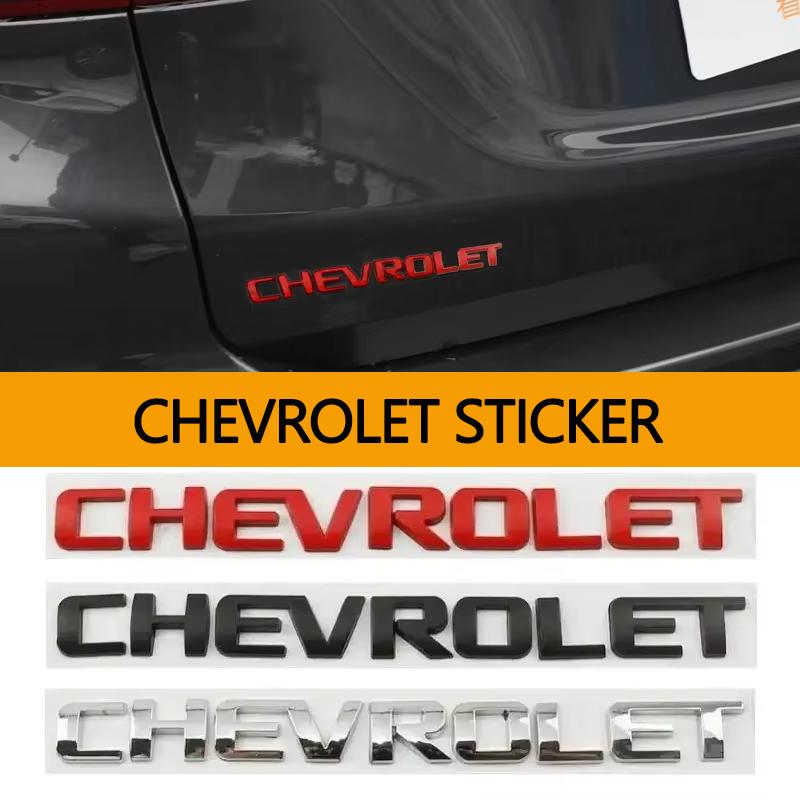Insignia de Letra para Maletero Trasero de Coche de Aleación de 19 cm Pegatina Emblema para Chevrolet AVEO COLORADO LACETTI MALIBU ORLANDO CAPTIVA SILVERADO TRAX