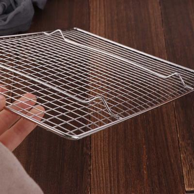 Grill Tool Grid Mesh Baking Cooling Rack Wear-resistant Nonstick Oil Drain Rack Rectangular Barbecue Holder Shelf Oven