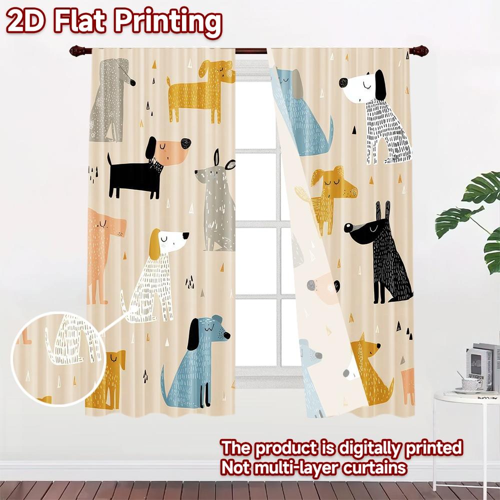 2D flat Photography Backdrop Scene Backdrop Cute Coon Dogs 100% Polyester Family Party for Suitable for indoor and outdoor
