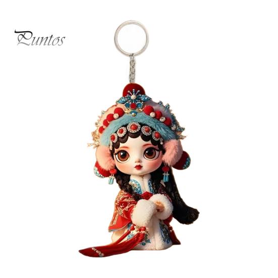 

2D плоская акриловая подвеска для зеркала заднего вида с шнурком, легко подвешивается, мультяшный Пекинская опера, подвесное украшение B