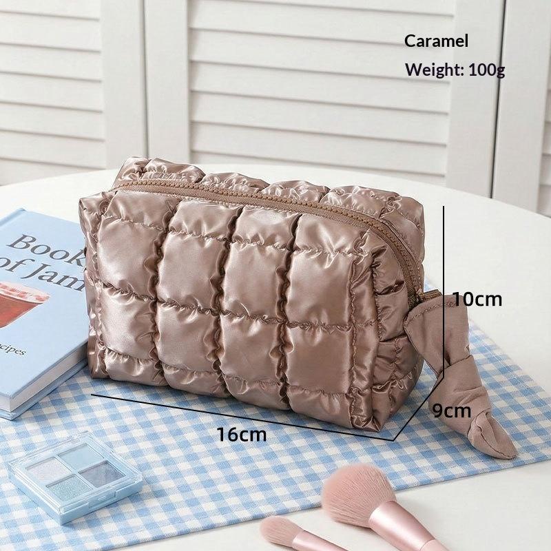 New Fashion Solid Color Soft Cotton Cosmetic Bag Portable Large Capacity Storage Bag Hand Carrying Cotton Clothes Wash Bag