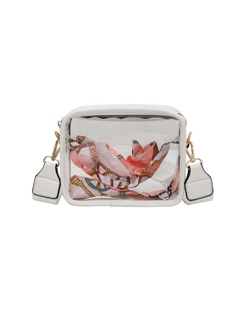 Azura Exchange Clear PVC Leather Strap Crossbody Bag - Pu Leather