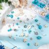 292pcs Turquoise Starfish Mermaid Turtle Charms Beads Kit Summer Beach Beads Charms Alloy Sea Pendants for DIY  Jewelry Making