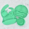 Children's Silicone Feeding Plate Set - Divided Three-Section Baby Plate