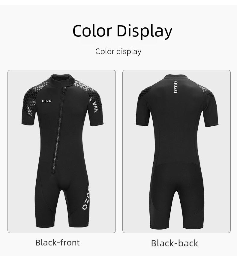 New 3mm Unisex Short-Sleeve Diving Suit - Thick, Warm, and Cold-Resistant for Surfing and Jellyfish Protection
