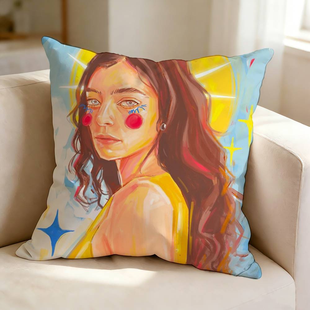Pop artist LLorde SSolar Power Square DoubleSided printed Pillow Case Bedroom Bedside Pillow Sofa Cushion Cover