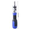 Ratchet Screwdriver 13-in-1 Multiple Bits Tool All In One Ratcheting Screwdriver Set with Flat Head Hexgonal Bits 12Bits