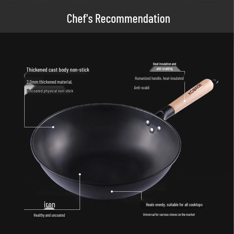 Kangbahe Traditional Non-Coated Iron Wok