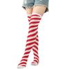 Socks Christmas Striped Over Knee Women Halloween Party Cosplay Gift Accessories