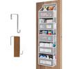 1 Piece 5-Layer Non-Woven Door Organizer Rack Large Capacity Hanging Storage Bag for Bathroom Bedroom Door Storage Solution