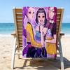 1pc KPop Demon Hunters10 Beach Towel, Beach and Seaside Swimming Pool Equipment, Fashion Pattern, Rectangular, Travel Essentials