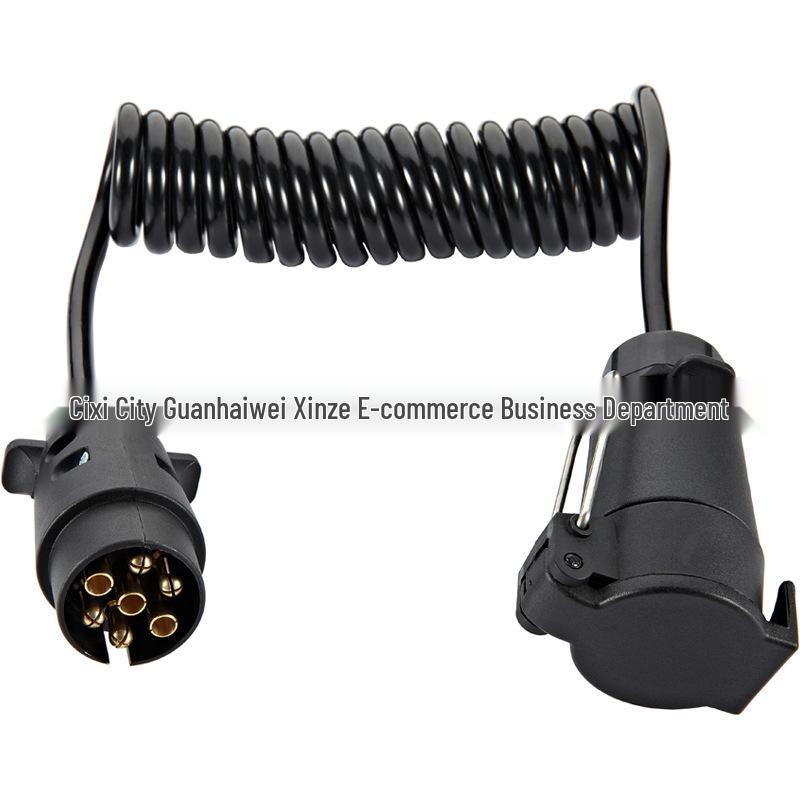 7-adrige europäische Standard-Spiral-Verlängerungskabel für Wohnwagen-Anhänger-Rücklichter