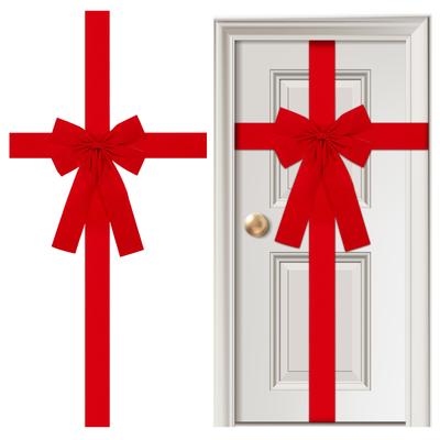 Kerst Kastdeur Lint Strik Grote Rode Strik Kerst Krans Strik Kerstboom Strik Festival Inpakdecoraties Voor Christ
