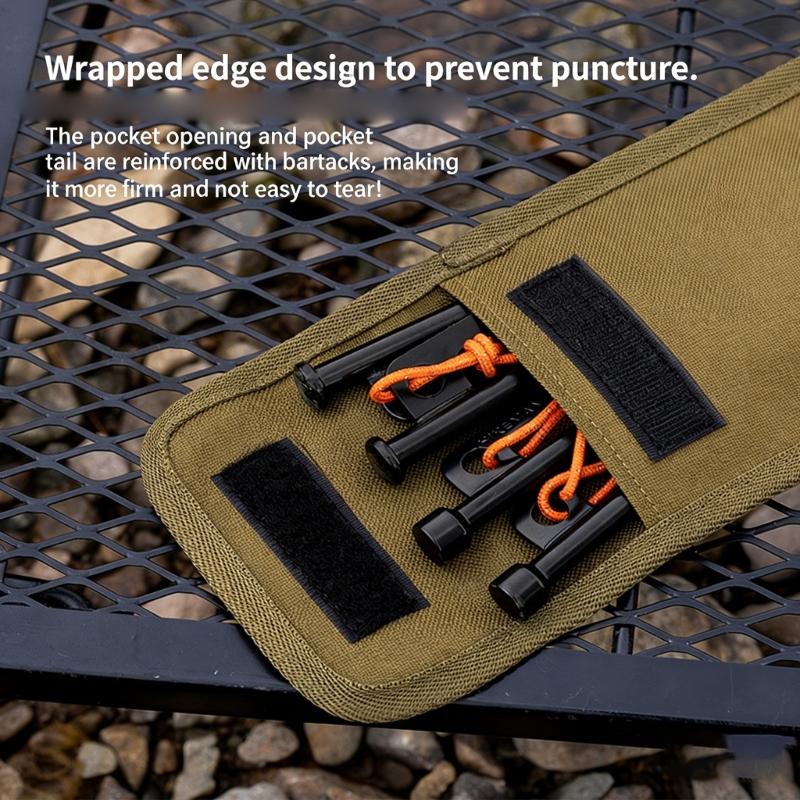 Camping Tent Nails Storage Pouches Tent Stakes Organizers Suitable for Mountaineering Camping Enthusiasts Large Capacity