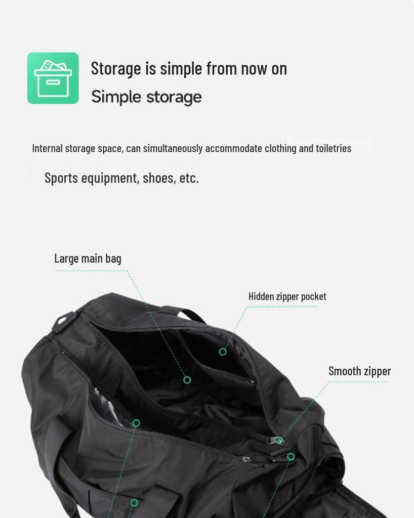 Herren Sport-Reisetasche: Leicht, Großes Fassungsvermögen, Trocken-/Nass-Trennung, Ideal für Fitnessstudio, Geschäft oder Kurztrips