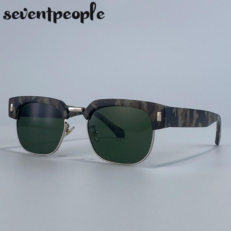 Vintage Oversized Square Sunglasses Men Luxury Brand Classic Outdoor Driving Punk Sun Glasses For Male Trendy Shades UV400