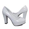 Women's Plus Size High Heels Simple Shoes Casual Pointed Toe Thick Heel Work Single Shoes Solid Color 34-42