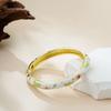 Traditional Hollow Out Flower Bangle Chinese Women's Hand Bracelet  Jewelry Gifts