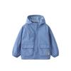 Boys' Hooded Jacket Spring and Autumn Children's Clothing Casual Cardigan Windbreaker Children's Solid Color Zipper Shirt