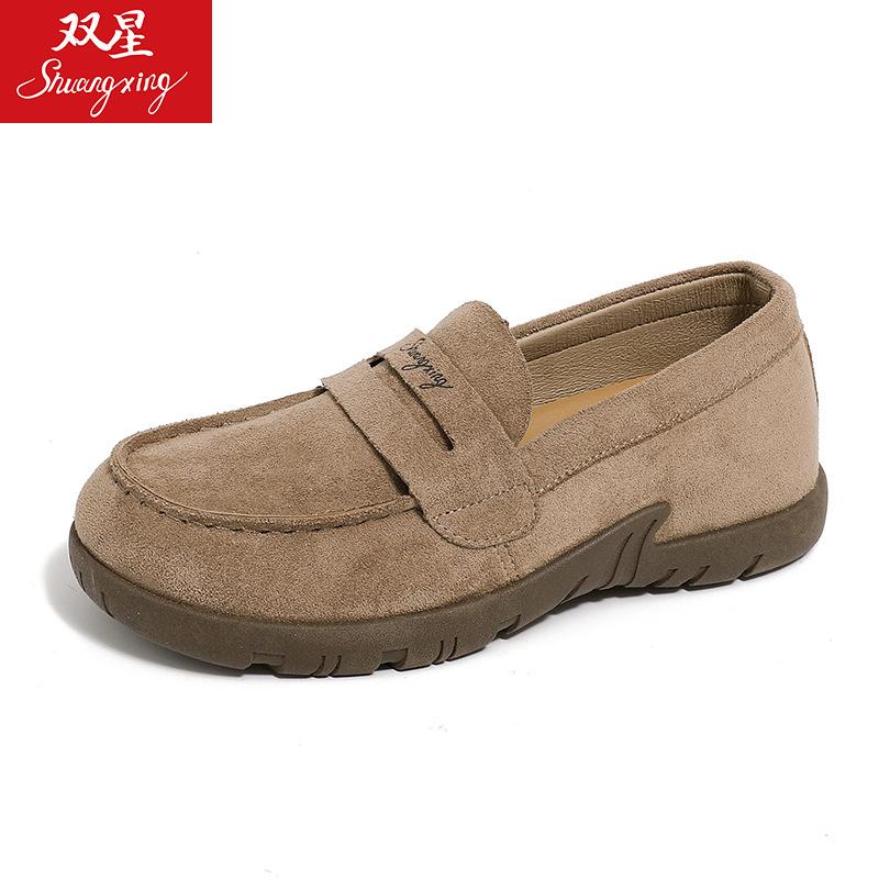 28120 Retro Shoes Women's 2026 Autumn New Soft-soled Casual Shoes Versatile Doudou Shoes