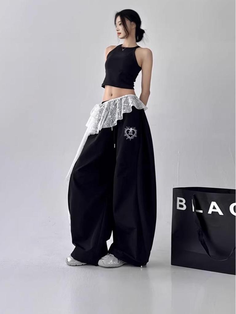 Trendy Lace Layered Triangle Scarf & Dance Wrap Skirt