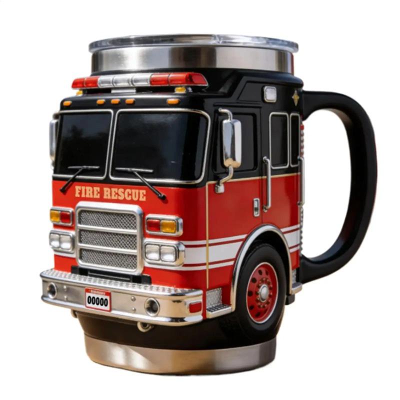Funny Mugs Firefighting Coffee Mugs Creative Design Truck Coffee Mug  Firefighting Coffee Mugs Tea Cup for Hot Cold Water Juice