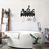Bohemian Style Metal Key Hook 9.84 Inch Music Theme Wall Organizer for Clothing Hat Office Kitchen Bathroom Decor