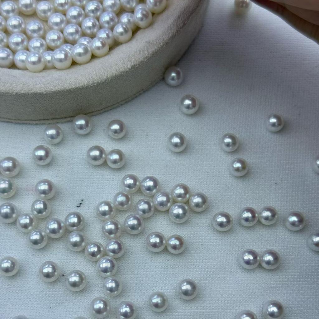 1Pc AAAAA Grade Perfect Round Natural Freshwater Pearl 10-11mm White Pre-Drilled Loose Pearl for DIY Pendant Jewelry Making