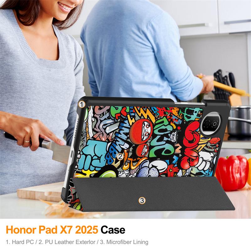 For Honor Pad X7 Tablet Case 8.7 Inch Magnetic Stand Leather Painted Cover For Honor Pad X7 2025 Case Coque Kids