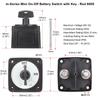 300A DC 48W Single  Battery 2 Position Mass Switch With Locking Key Marine Isolator Disconnect Rotary For Camping RV Truck Boat