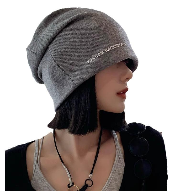 Hat female face small fashion spring and autumn pile hat wool hat new soft confinement hat postpartum spring and autumn knitted hat