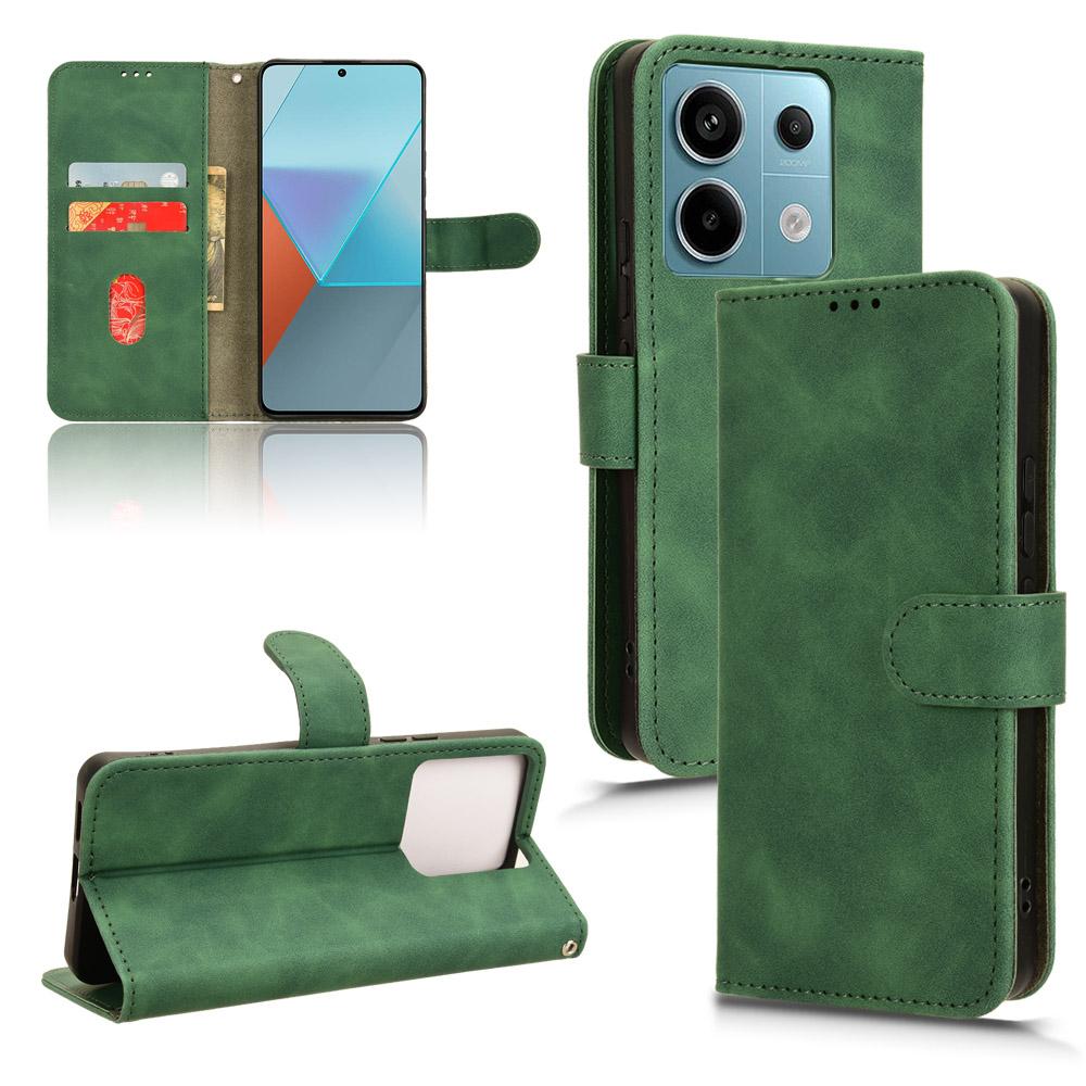 For Xiaomi Redmi Note 13 Pro 5G/Poco X6 5G Wallet Case Skin-touch Texture Leather Phone Cover