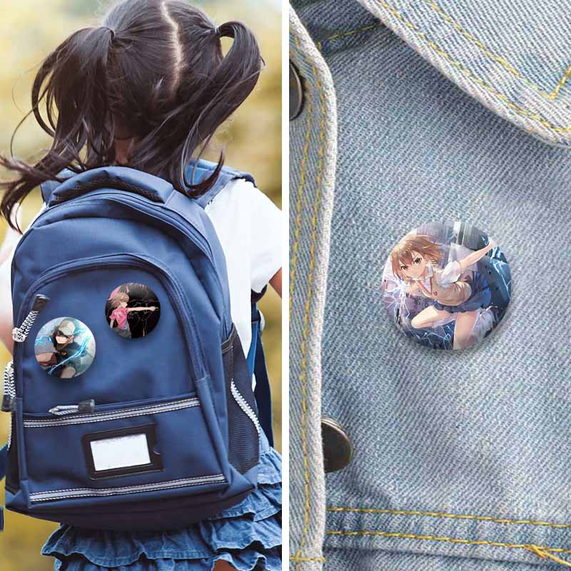 Anime A Certain Scientific Railgun Enamel Pins Cartoon Figure Brooch for Backpack Clothe Jewelry Accessories Collectible Badges