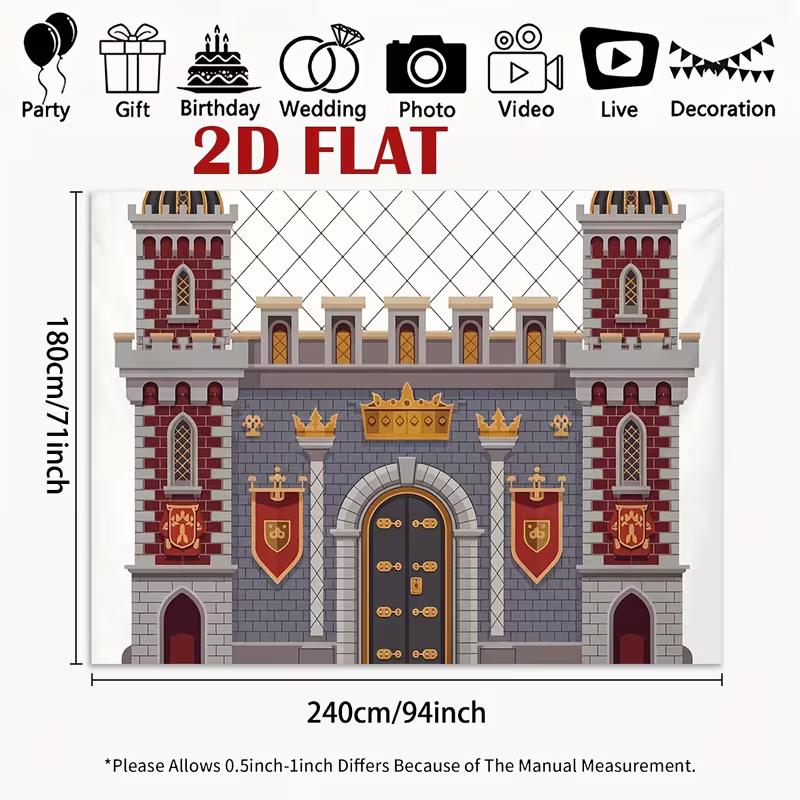 2D Medieval Castle Kingdom Photography Background Cloth
