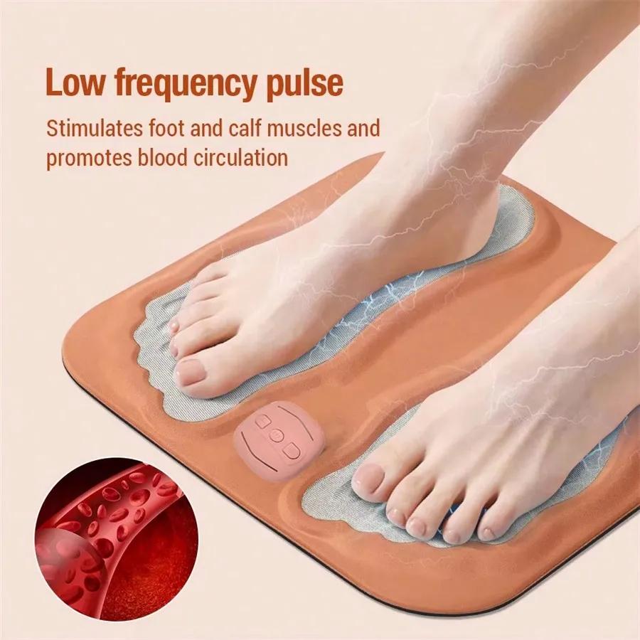 3D EMS Foot Acupoint Massage Pad Current Reflection Foot Massage Muscle Stimulation Improves Blood Circulation Relieve Massage
