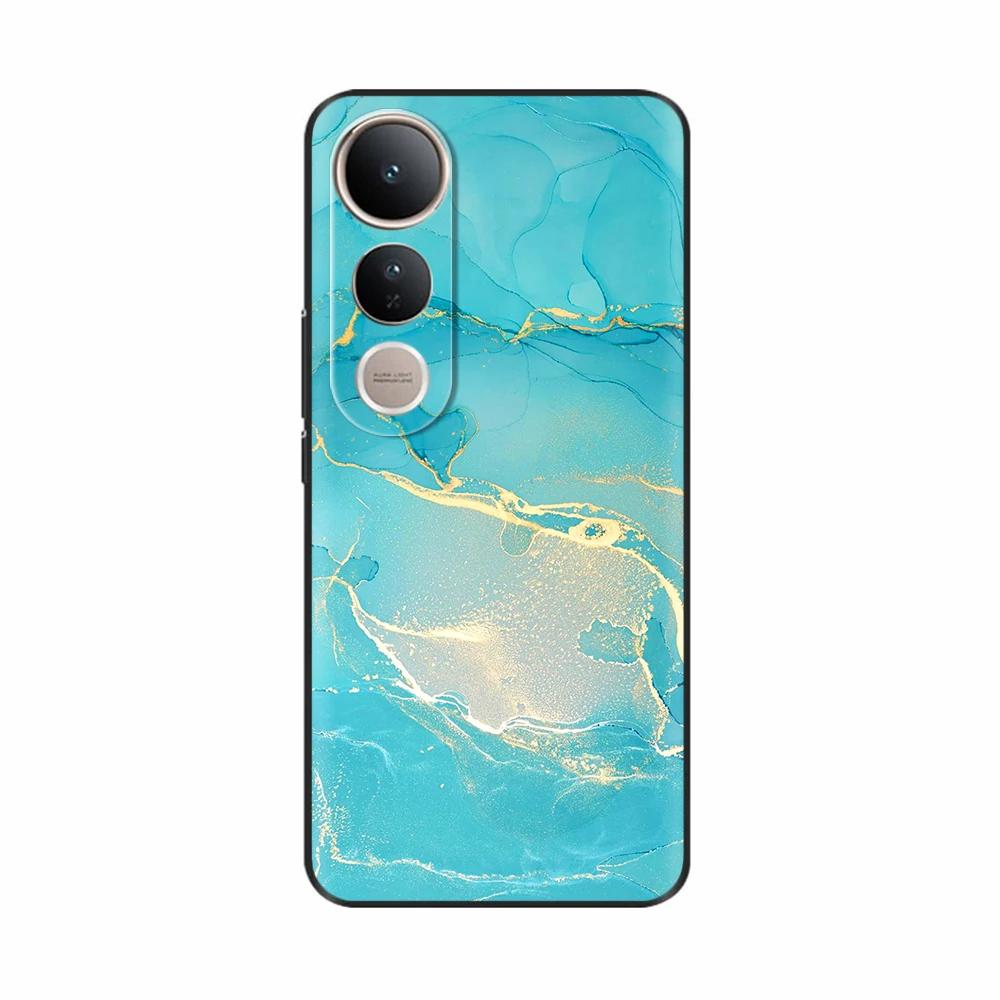 Fundas For Vivo V50 Lite 5G Popular Flowers Cartoon Soft Silicone Phone Back Cover For Vivo V50 V50 Lite 5G 4G Shell Casing Capa