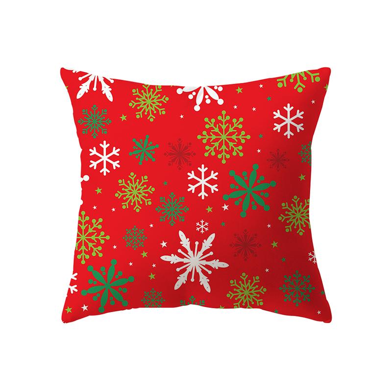 Cute Santa Claus Merry Christmas Printed Pattern Polyester Cushion Cover Home Living Room Sofa Decoration Pillow Pillow Cover