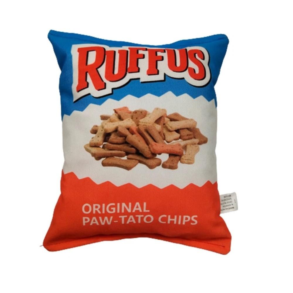 Clean Teeth Dogs Gnawing on Toys Creative Bite Resistant Plush Potato Chip Toy Puppy Supplies Funny Pet Toys