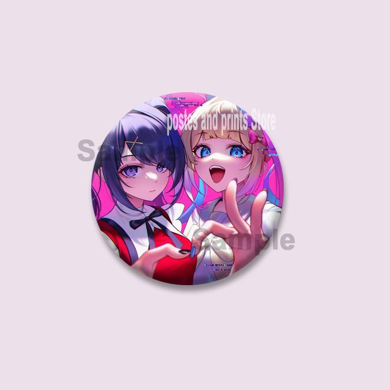 Pop Game Needy Streamer Overload Button Pins Cartoon KAngel Cosplay Badge Ame-chan Round Brooch Bag Hat Decor Jewelry Toys Gifts